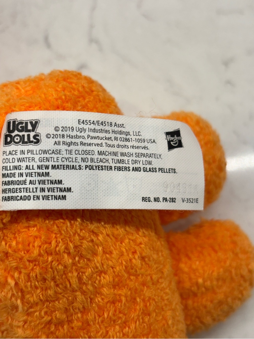 Hasbro Ugly Dolls Orange Wage and Red Lucky Bat Plush Monster Lot 2019 NWOT - Picture 5 of 9